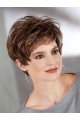 Brown No-fuss Boycuts Straight Short Wigs