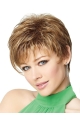 Gentle Monofilament Boycuts Blonde Wigs For Cancer