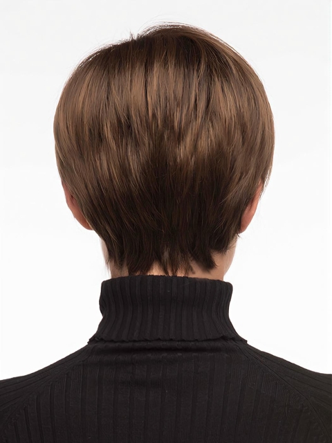 Monofilament Top Boycuts Straight Short Wigs