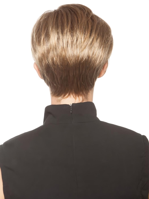 Monofilament Top Boycuts Straight Short Wigs