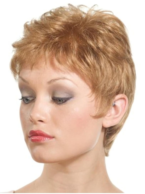 Trendy Lace Front Boycuts Blonde Short Wigs