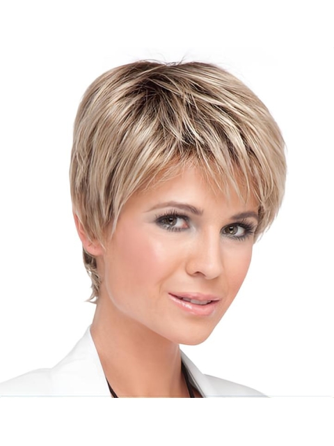 Blonde Lace Front Synthetic Preferential Short Wigs