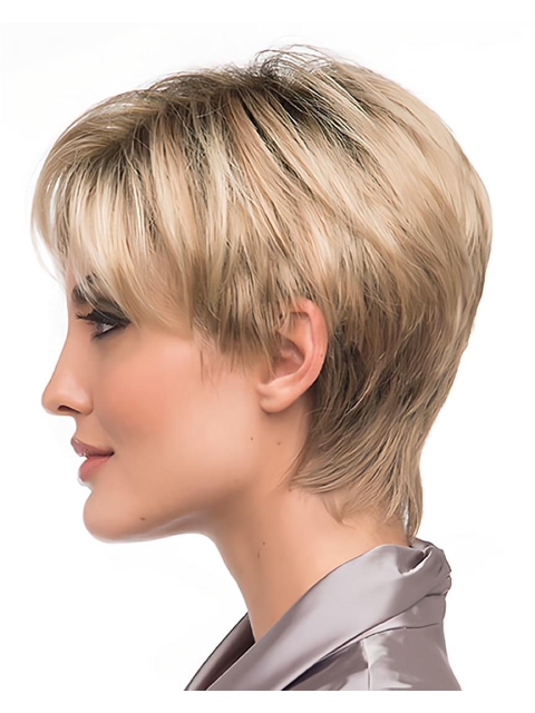 Synthetic Blonde Straight Top Short Wigs