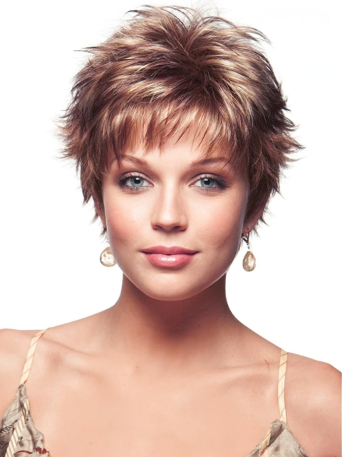 Top Blonde Straight Cropped Synthetic Wigs