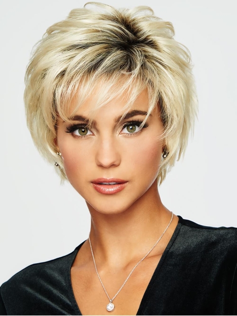 5" Cropped Wavy Blonde Boycuts Great Synthetic Wigs