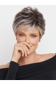 Grey 5" Wavy Monofilament Grey High Quality Synthetic Wigs