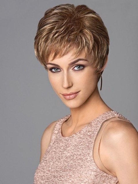 Cropped Brown Capless Synthetic Wigs