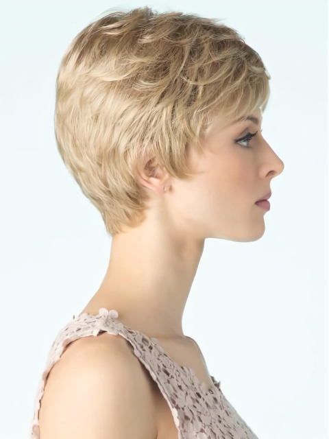 Wavy Blonde Boycuts Best Synthetic Wigs Online