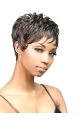 Easy Black Wavy Cropped African American Wigs