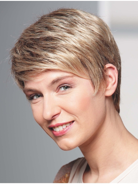 Perfect Blonde Cropped Wavy Boycuts Beautiful Wigs