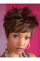 Fabulous Brown Wavy Cropped African American Wigs