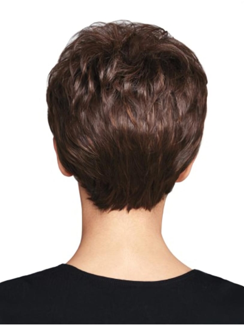 Traditiona Auburn Boycuts Wavy Short Wigs