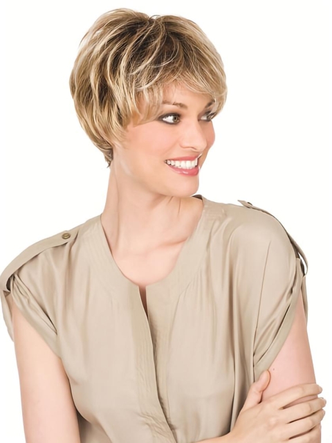 Blonde Wavy Synthetic Amazing Short Wigs