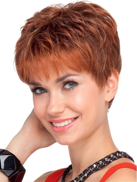 Lace Front Durable Boycuts Wavy Short Wigs