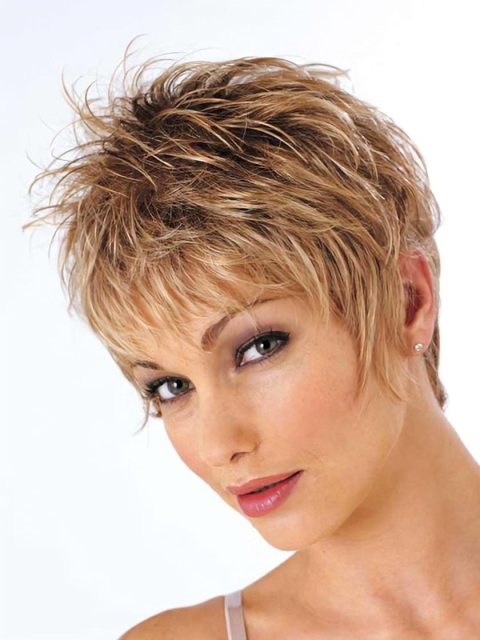 Beautiful Brown Wavy Cropped Petite Wigs