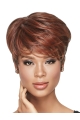 Mature Red Wavy Cropped African American Wigs