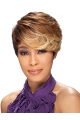 Brown Layered Wavy Polite African American Wigs