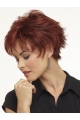 Red Fabulous Boycuts Wavy Short Wigs