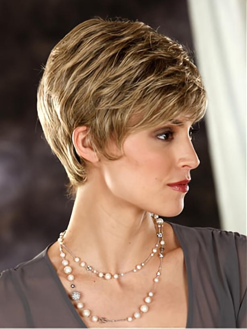 Boycuts Wavy Synthetic Fashionable Short Wigs