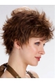 Brown Wholesome Boycuts Wavy Short Wigs