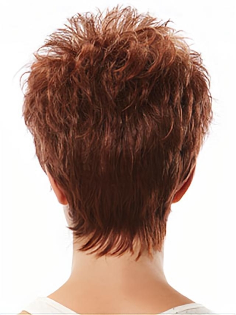 Auburn Boycuts Wavy Short Wigs