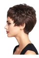 Mature Auburn Boycuts Wavy Short Wigs