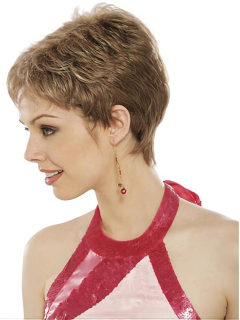 Blonde Wavy Synthetic Style Short Wigs