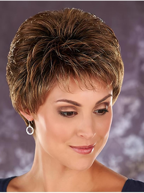 Boycuts Wavy Synthetic Fashion Short Wigs