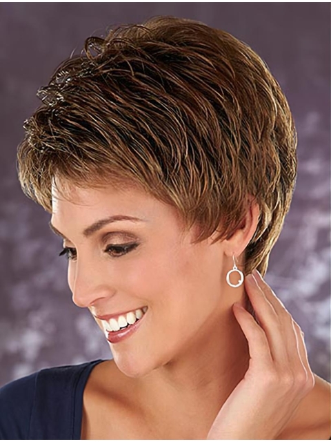 Boycuts Wavy Synthetic Fashion Short Wigs