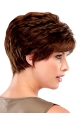 Elegant Auburn Wavy Cropped Synthetic Wigs