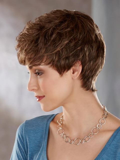 Preferential Lace Front Wavy Cropped Classic Wigs