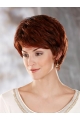 Beautiful Auburn Wavy Cropped Classic Wigs