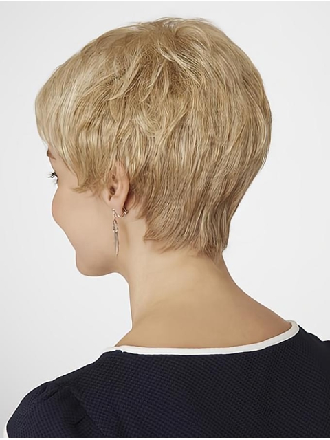 So Great Cropped Wavy Blonde Boycuts Beautiful Wigs