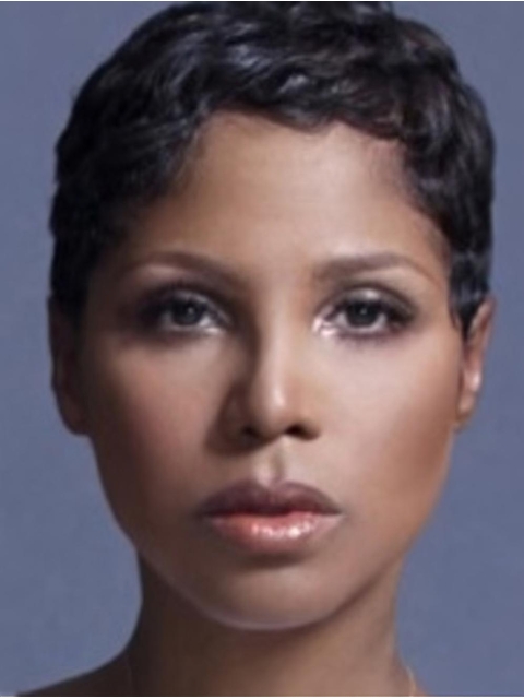 Boycuts Black 4" Wavy Toni Braxton Wigs