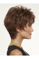 Modern Brown Wavy Cropped Wigs For Cancer