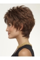 Modern Brown Wavy Cropped Wigs For Cancer