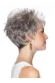 Amazing Wavy Cropped Synthetic Grey Wigs