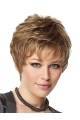 Comfortable Blonde Wavy Cropped Wigs For Cancer