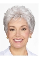 Short Grey Wavy 8" Women Classic Wig