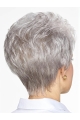 Short Grey Wavy 8" Women Classic Wig