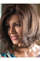 Bobs Remy Human Hair Brown Wavy Handmade Wigs