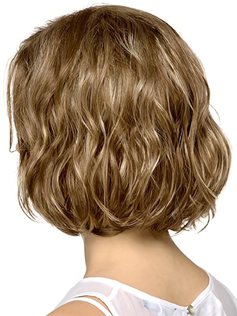 10" Wavy Blonde Bobs Medium Wigs