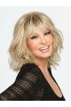 Monofilament Wavy 14" Blonde Synthetic Wig With Bangs