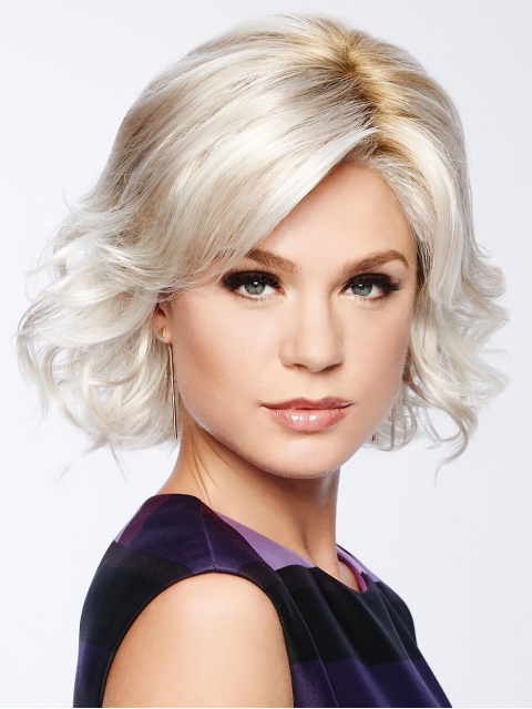 Wavy Chin Length 10" Capless Bob Capless Adjustable Wigs