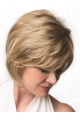 Wavy Bobs Blonde 10" Monofilament Cancer Wigs For Women