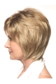 Wavy Bobs Blonde 10" Monofilament Cancer Wigs For Women