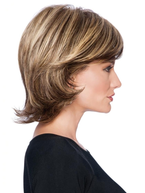 Brown Capless 12" Layered Top Synthetic Wigs