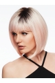 Pink Capless 10" With Bangs Trendy Synthetic Wigs