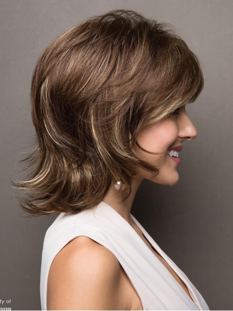 Brown Capless 12" Layered Comfortable Synthetic Wigs