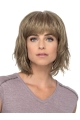 Blonde Monofilament 12" With Bangs Convenient Synthetic Wigs